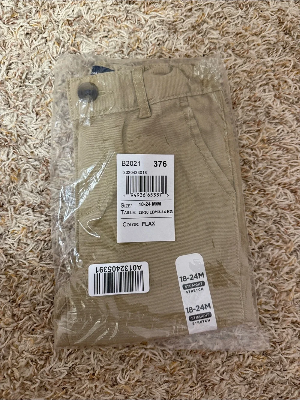 The Children's Place Flax Straight Stretch Chinos